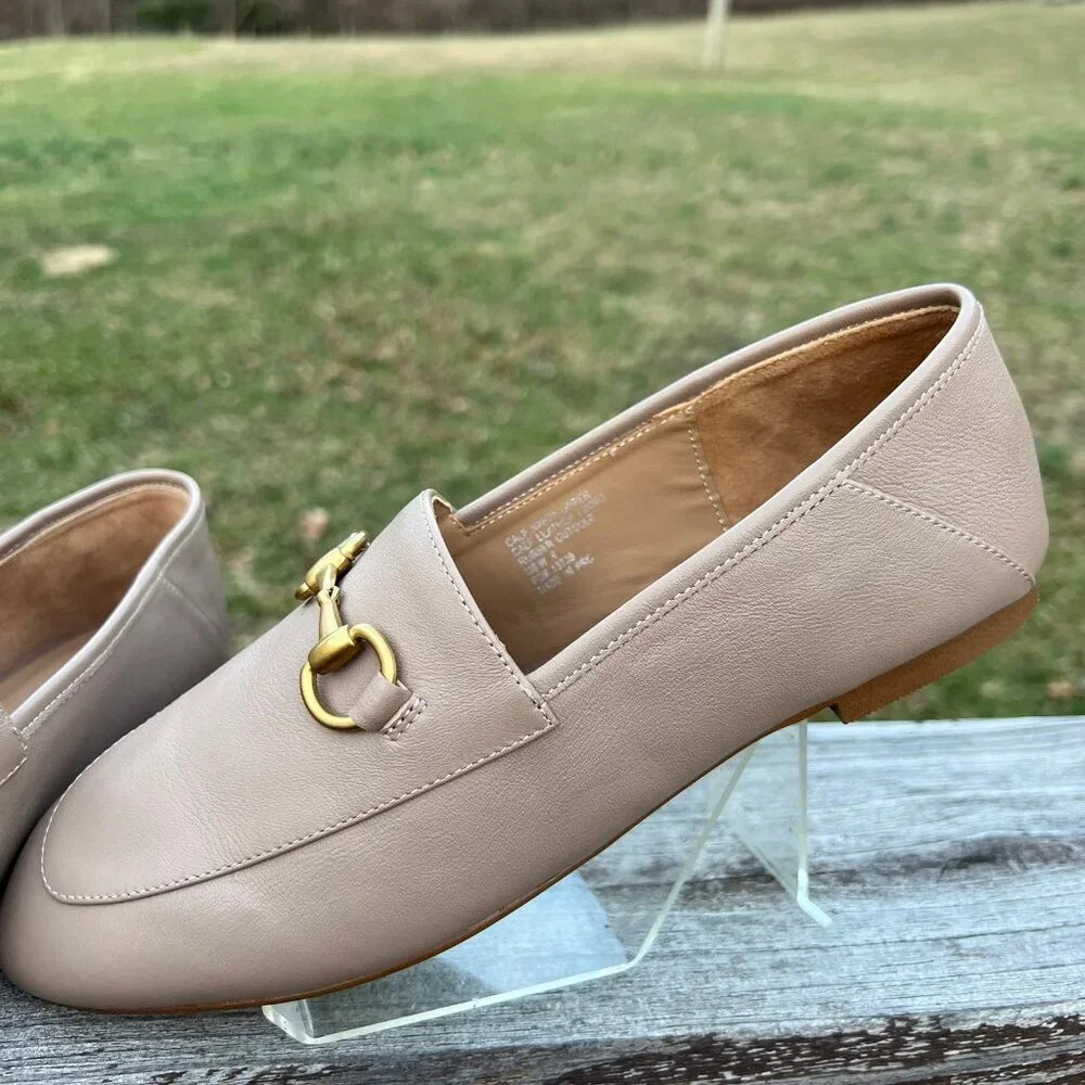 Quince Italian Leather Horsebit Tan Loafer size 8 New without box - Picture 4 of 8